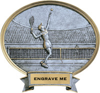 Tennis Sport Legend Ovals - Female [8 x 8.5 inch] large