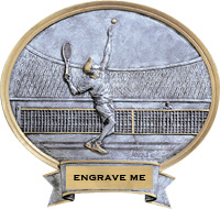 Tennis Sport Legend Ovals - Male [8 x 8.5 inch] large