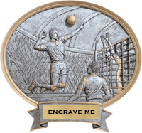 Volleyball Sport Legend Ovals - Male [6 x 6.5 inch] mini