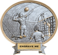 Volleyball Sport Legend Ovals - Female [6 x 6.5 inch] mini