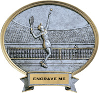 Tennis Sport Legend Ovals - Female [6 x 6.5 inch] mini