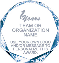 Acrylic Octagon Award [6 x 6 inch] Sapphire
