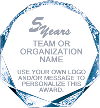 Acrylic Octagon Award [7 x 7 inch] Sapphire