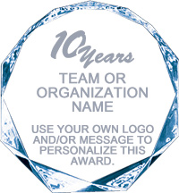 Acrylic Octagon Award [8 x 8 inch] Sapphire