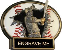 Baseball Burst Thru Ovals [6 x 4.5 inch] mini