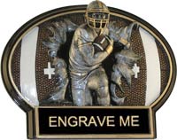 Football Burst Thru Ovals  [6 x 4.5 inch] mini