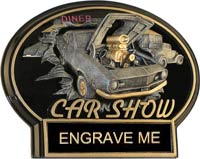 Car Show Burst Thru Ovals [7.25 x 5.25 inch] large