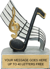 Music Painted Resin Theme Trophy [4 inch]