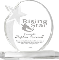 Crystal Shooting Star Award [5.9 x 6 inch] small