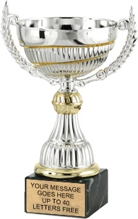 Gold Swirl Metal Trophy Cup [7.75 inch]