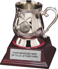 Golf Nickel Plated Tankard [6.25 inch]
