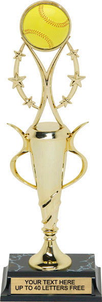 Softball Color Sport Figure On Spiral Cup [15 inch]