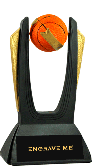 Basketball Hi-Top Spinning Resin Trophy [6.25 inch]