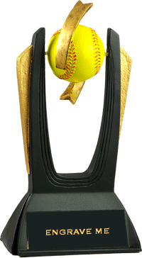 Softball Hi-Top Spinning Resin Trophy [6.25 inch]