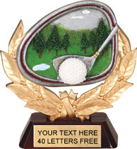 Golf Wreath Theme Resin Trophy [5.5 inch]