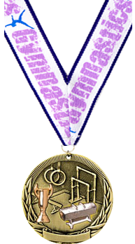 Gymnastics Tri-Tone Medal [2 inch]