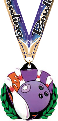Bowling Colorflex Jr. Rubber Medal [2.25 inch]