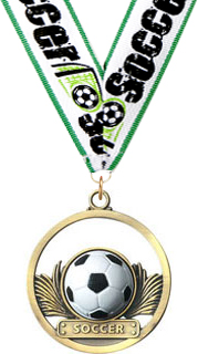 Soccer Rubber Game Ball Medal