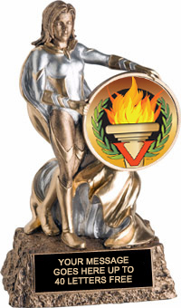 Victory Insert Holder Super Hero Resin Trophy [6.75 inch]