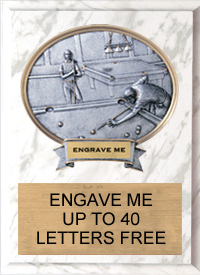 Billiards Sport Legend Oval Plaque - Male [8 x10]