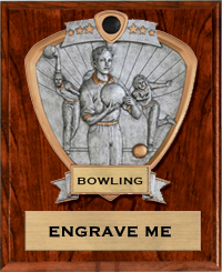 Bowling Sport Legend Shield Plaque - Female [9 x 12]