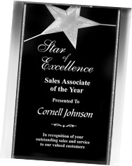 Acrylic Star Desktop Plaque [5 x 7 inch] Silver