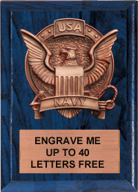 Navy Bronze Resin Plaque [5 x 7 inch]