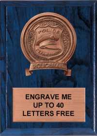 Police Bronze Resin Plaque [6 x 8 inch]