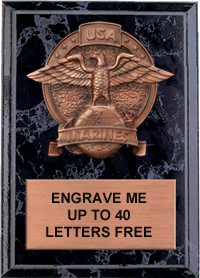 Marines Bronze Resin Plaque [6 x 8 inch]