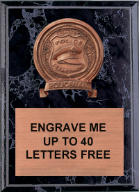 Police Bronze Resin Plaque [7 x 9 inch]