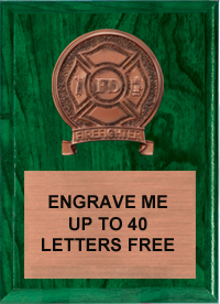 Firefighter Bronze Resin Plaque [7 x 9 inch]