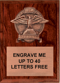 Marines Bronze Resin Plaque [7 x 9 inch]