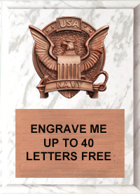 Navy Bronze Resin Plaque [7 x 9 inch]