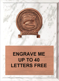 Police Bronze Resin Plaque [8 x 10 inch]