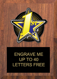 1st Place Color Star Plaque [4 x 6 inch]