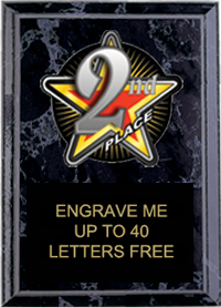 2nd Place Color Star Plaque [4 x 6 inch]