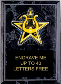 Music Color Star Plaque [4 x 6 inch]