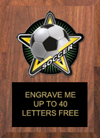 Soccer Color Star Plaque [4 x 6 inch]
