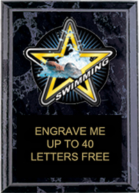 Swimming Color Star Plaque [4 x 6 inch]