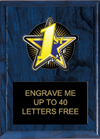 1st Place Color Star Plaque [5 x 7 inch]