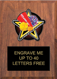 Cheer Color Star Plaque [5 x7 inch]
