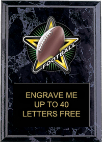 Football Color Star Plaque [5 x 7 inch]