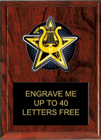 Music Color Star Plaque [5 x 7 inch]