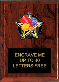Cheer Color Star Plaque [6 x 8 inch]