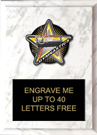 Gymnastics Color Star Plaque [6 x 8 inch]