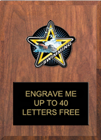 Swimming Color Star Plaque [6 x 8 inch]
