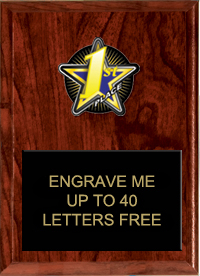 1st Place Color Star Plaque [7 x 9 inch]