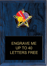 Cheer Color Star Plaque [7 x 9 inch]
