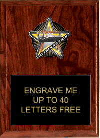 Gymnastics Color Star Plaque [7 x 9 inch]