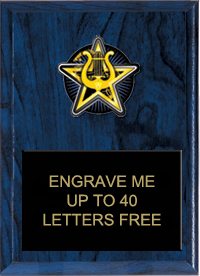 Music Color Star Plaque [7 x 9 inch]